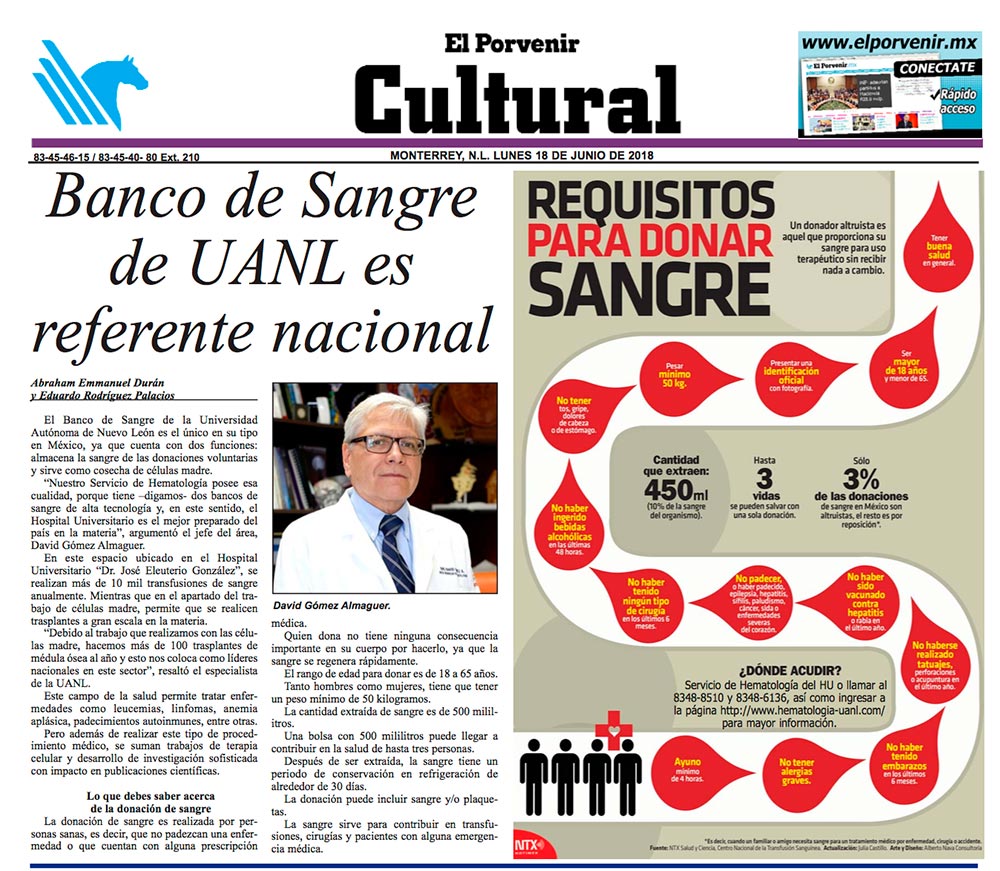 Nota Banco de sangre UANL en El Porvenir