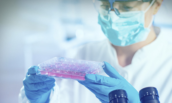 Laboratorio con muestras